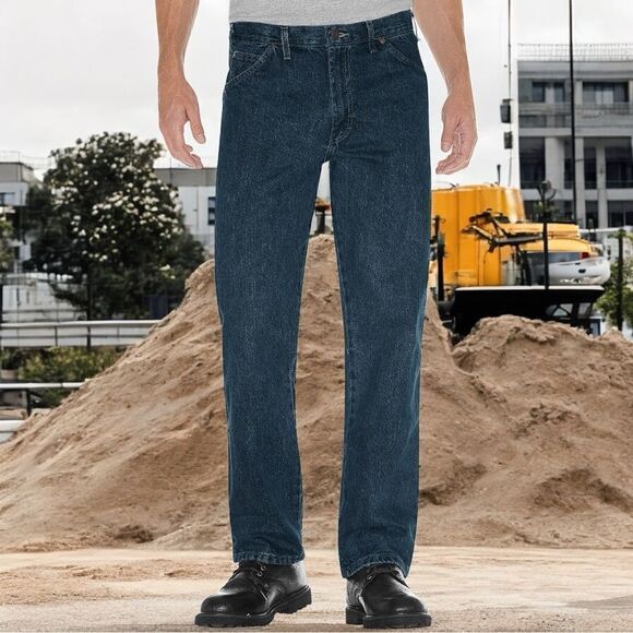 Dickies Men’s Regular Classic Fit Dark Denim Jeans Size 36x32 - Picture 1 of 6